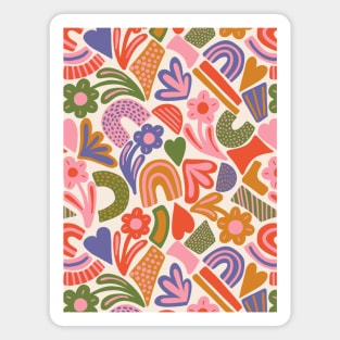 Tween spirit abstract flowers and rainbows Magnet